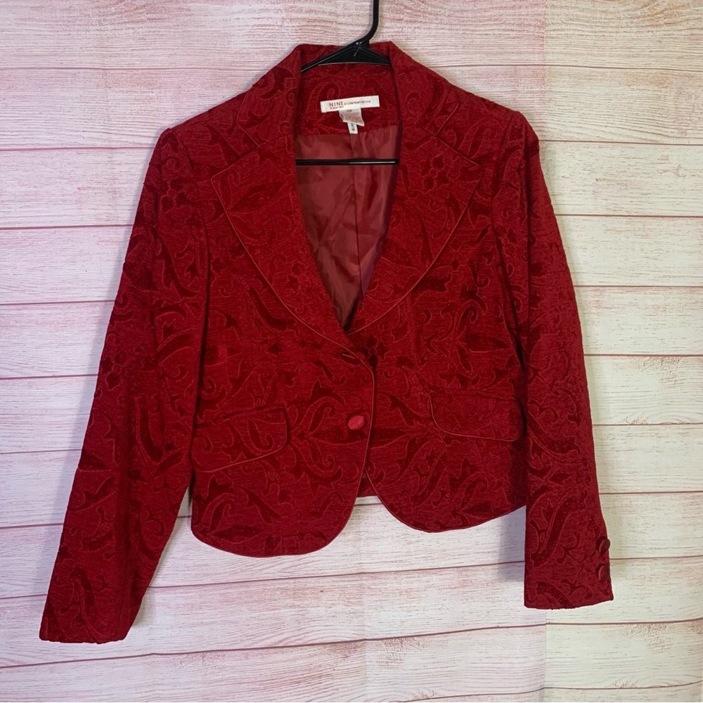 New York & Co Beautiful Red Blazer Size 10P